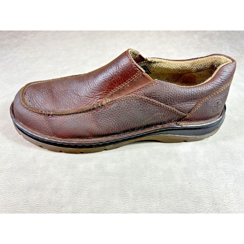 Dr.‎ Martens Stephen Men's 13 Brown Stretch Slip-On Loafers Leather Shoes